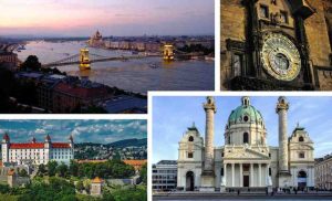 Pamje nga Vjena, Bratisllava dhe Praga, tre kryeqytete të Evropës Qendrore për udhëtime turistike me Bora Travel.